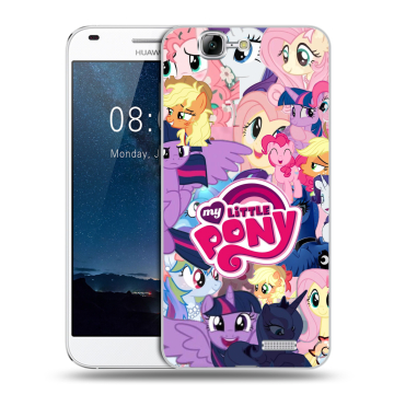 Силиконовый чехол на Huawei Ascend G7 с принтом My little pony Дружба чудо