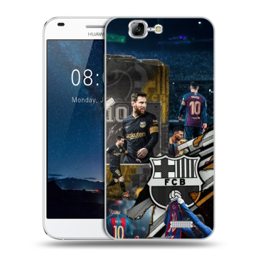 Силиконовый чехол на Huawei Ascend G7 с принтом Messi Barcelona Силиконовый чехол на Huawei Ascend G7 с принтом Messi Barcelona