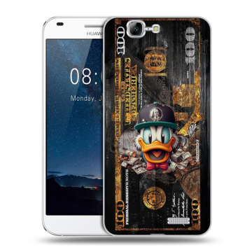 Силиконовый чехол на Huawei Ascend G7 с принтом Дональд Дак Доллар Силиконовый чехол на Huawei Ascend G7 с принтом Дональд Дак Доллар