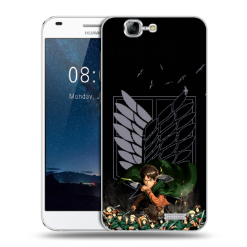 Силиконовый чехол на Huawei Ascend G7 с принтом Атака титанов Силиконовый чехол на Huawei Ascend G7 с принтом Атака титанов