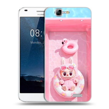 Силиконовый чехол на Huawei Ascend G7 с принтом Labubu Лабубу Силиконовый чехол на Huawei Ascend G7 с принтом Labubu Лабубу