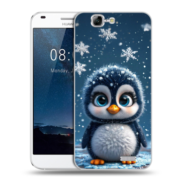 Силиконовый чехол на Huawei Ascend G7 с принтом Новый год