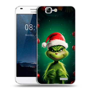 Силиконовый чехол на Huawei Ascend G7 с принтом Гринч Новый год Рождество