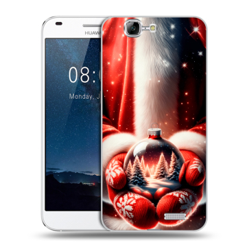 Силиконовый чехол на Huawei Ascend G7 с принтом Новый год