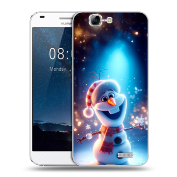 Силиконовый чехол на Huawei Ascend G7 с принтом Новый год