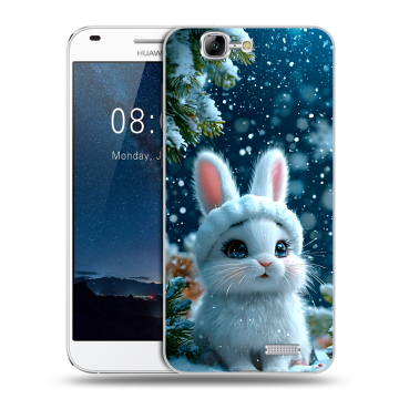 Силиконовый чехол на Huawei Ascend G7 с принтом Новый год