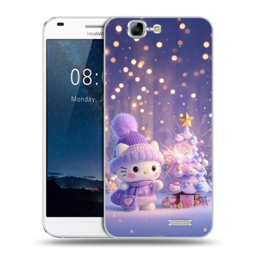 Силиконовый чехол на Huawei Ascend G7 с принтом Новый год