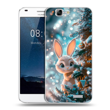 Силиконовый чехол на Huawei Ascend G7 с принтом Новый год