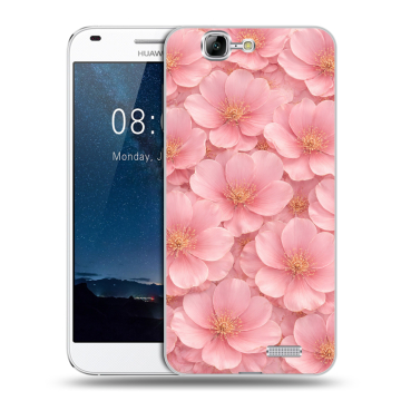 Силиконовый чехол на Huawei Ascend G7 с принтом женский