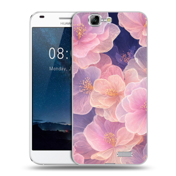 Силиконовый чехол на Huawei Ascend G7 с принтом женский