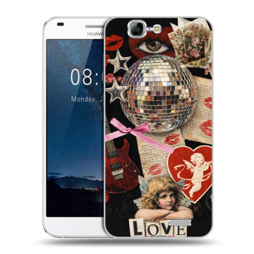 Силиконовый чехол на Huawei Ascend G7 с принтом для девочек