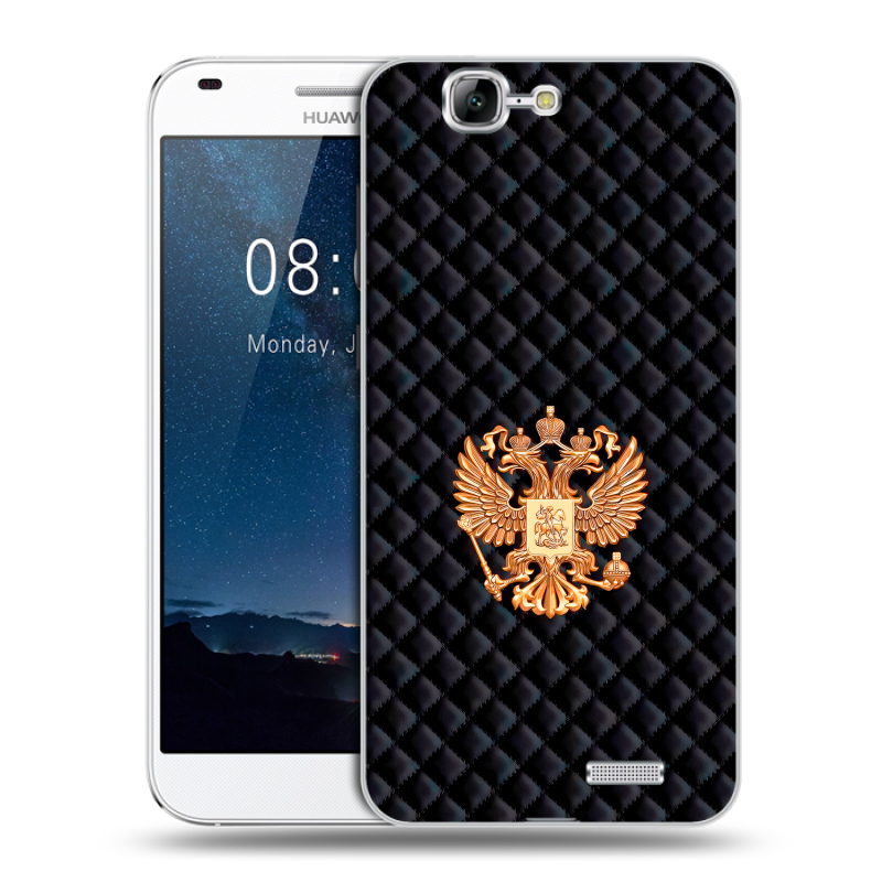 Силиконовый чехол на Huawei Ascend G7 с принтом Герб России принт Силиконовый чехол на Huawei Ascend G7 с принтом Герб России принт