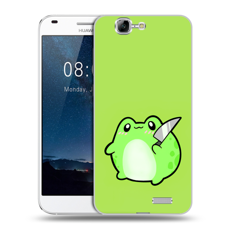 Силиконовый чехол на Huawei Ascend G7 с принтом Лягушенок Силиконовый чехол на Huawei Ascend G7 с принтом Лягушенок