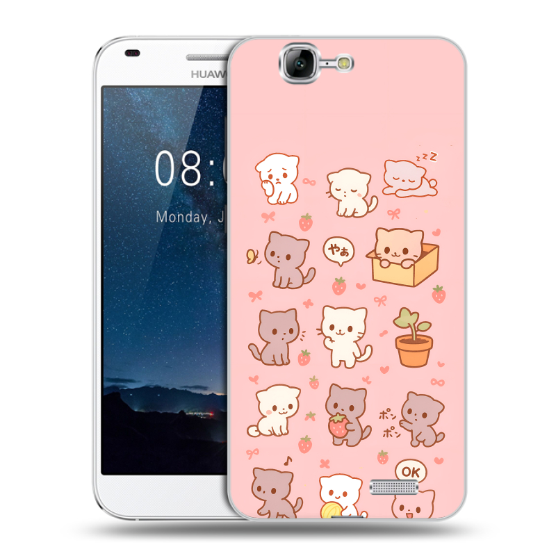 Пластиковый чехол на Huawei Ascend G7 с принтом Hello Kitty Хелоу Кити Пластиковый чехол на Huawei Ascend G7 с принтом Hello Kitty Хелоу Кити