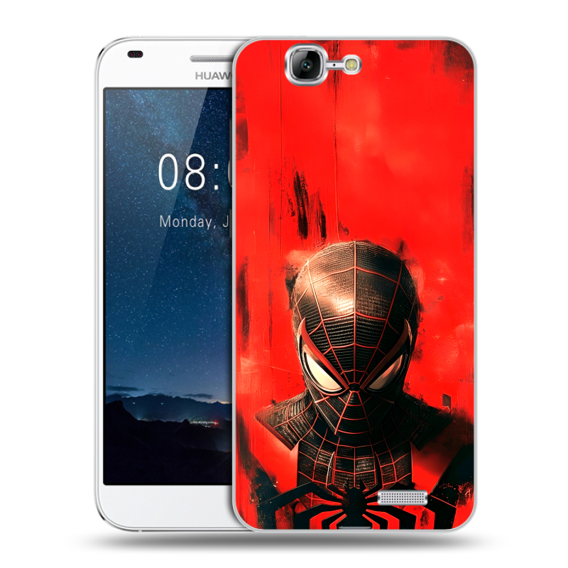 Силиконовый чехол на Huawei Ascend G7 с принтом человек паук spiderman Силиконовый чехол на Huawei Ascend G7 с принтом человек паук spiderman