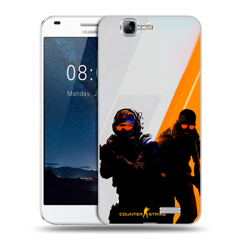 Силиконовый чехол на Huawei Ascend G7 с принтом Контер страйк Counter strike Силиконовый чехол на Huawei Ascend G7 с принтом Контер страйк Counter strike