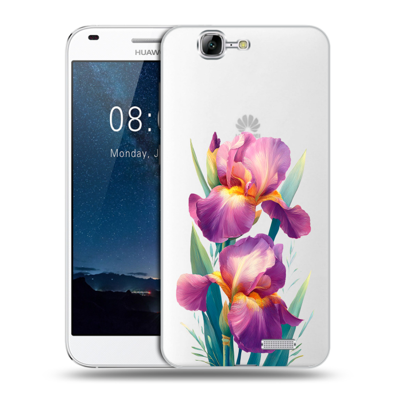 Силиконовый чехол на Huawei Ascend G7 с принтом Цветы орхидеи Силиконовый чехол на Huawei Ascend G7 с принтом Цветы орхидеи
