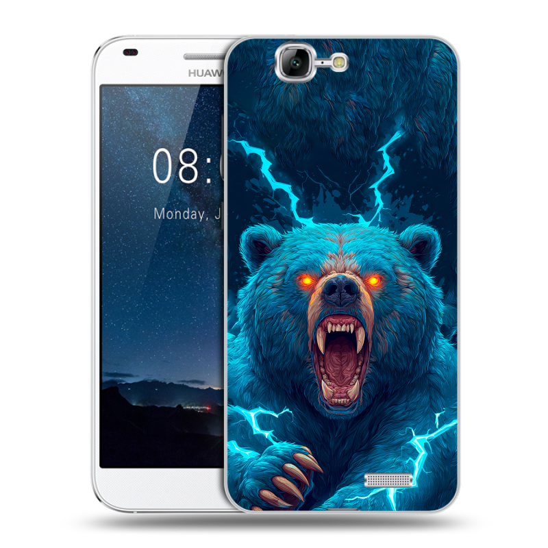 Пластиковый чехол на Huawei Ascend G7 с принтом Медведь Пластиковый чехол на Huawei Ascend G7 с принтом Медведь