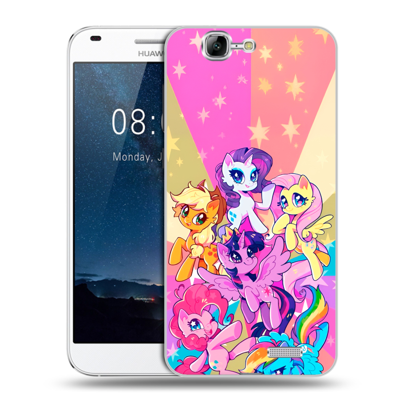 Силиконовый чехол на Huawei Ascend G7 с принтом My little pony Дружба чудо Силиконовый чехол на Huawei Ascend G7 с принтом My little pony Дружба чудо
