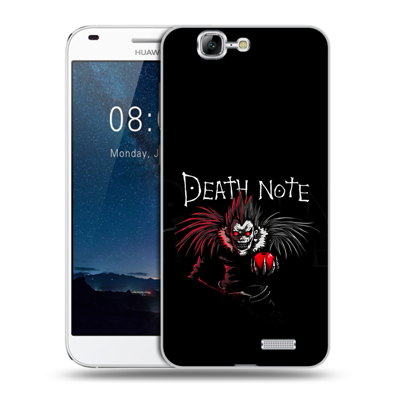 Силиконовый чехол на Huawei Ascend G7 с принтом Death note Тетрадь смерти Силиконовый чехол на Huawei Ascend G7 с принтом Death note Тетрадь смерти