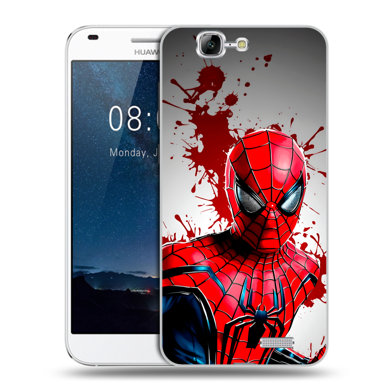 Пластиковый чехол на Huawei Ascend G7 с принтом Spiderman Человек паук Пластиковый чехол на Huawei Ascend G7 с принтом Spiderman Человек паук