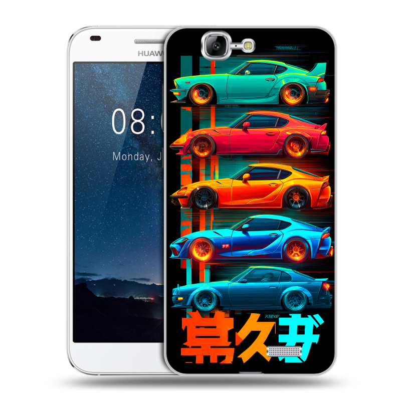 Силиконовый чехол на Huawei Ascend G7 с принтом машины тачки Силиконовый чехол на Huawei Ascend G7 с принтом машины тачки