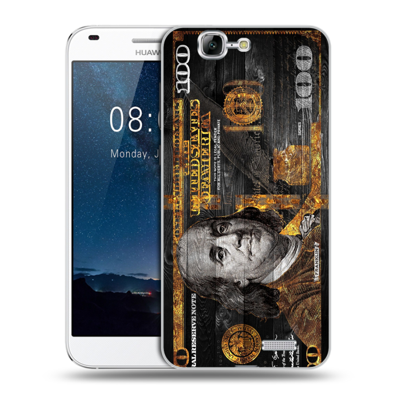 Силиконовый чехол на Huawei Ascend G7 с принтом Доллар деньги Силиконовый чехол на Huawei Ascend G7 с принтом Доллар деньги