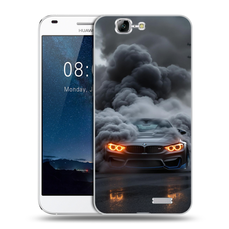 Пластиковый чехол на Huawei Ascend G7 с принтом BMW БМВ Пластиковый чехол на Huawei Ascend G7 с принтом BMW БМВ
