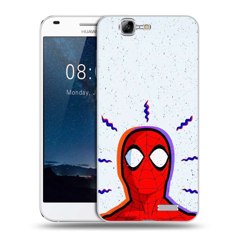 Пластиковый чехол на Huawei Ascend G7 с принтом Spiderman Человек паук Пластиковый чехол на Huawei Ascend G7 с принтом Spiderman Человек паук