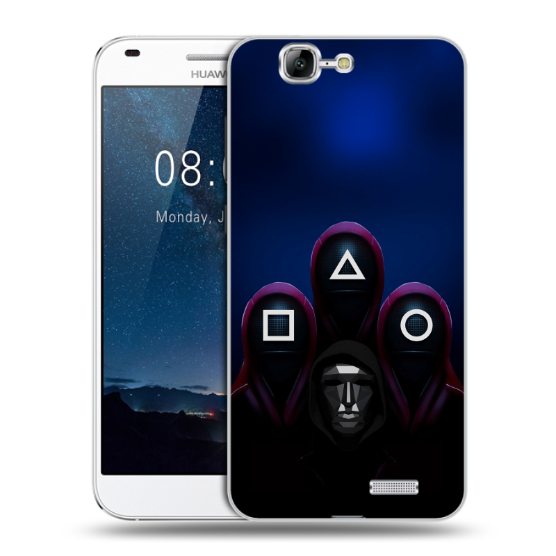 Пластиковый чехол на Huawei Ascend G7 с принтом Игра Кальмара Пластиковый чехол на Huawei Ascend G7 с принтом Игра Кальмара