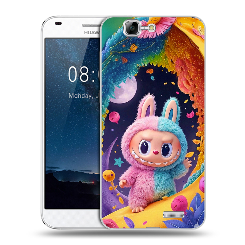 Силиконовый чехол на Huawei Ascend G7 с принтом Labubu Лабубу Силиконовый чехол на Huawei Ascend G7 с принтом Labubu Лабубу
