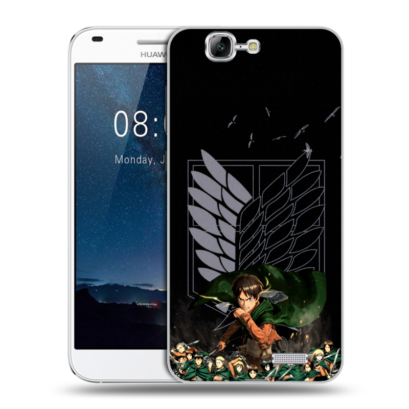 Пластиковый чехол на Huawei Ascend G7 с принтом Атака титанов Пластиковый чехол на Huawei Ascend G7 с принтом Атака титанов