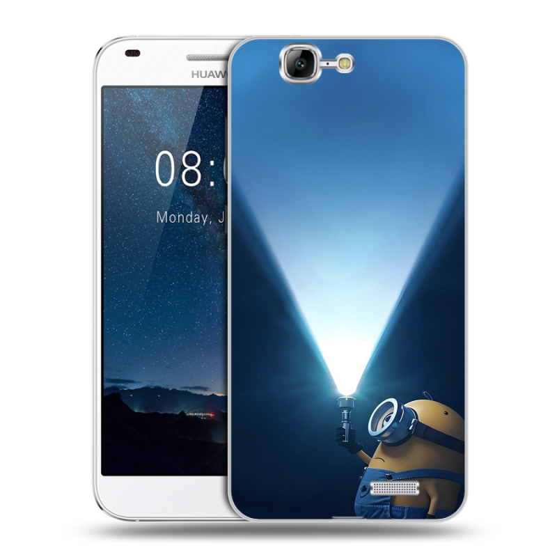 Пластиковый чехол на Huawei Ascend G7 с принтом Миньоны Пластиковый чехол на Huawei Ascend G7 с принтом Миньоны