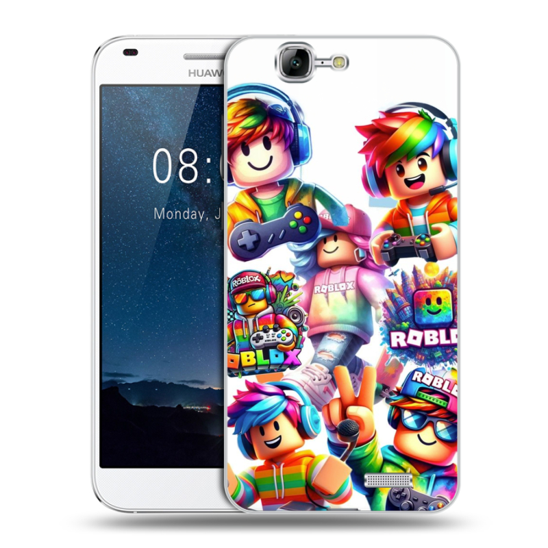 Силиконовый чехол на Huawei Ascend G7 с принтом Roblox Роблокс Силиконовый чехол на Huawei Ascend G7 с принтом Roblox Роблокс