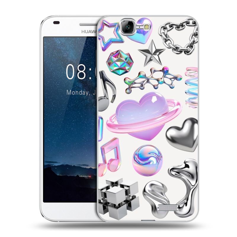 Силиконовый чехол на Huawei Ascend G7 с принтом Y2K Силиконовый чехол на Huawei Ascend G7 с принтом Y2K