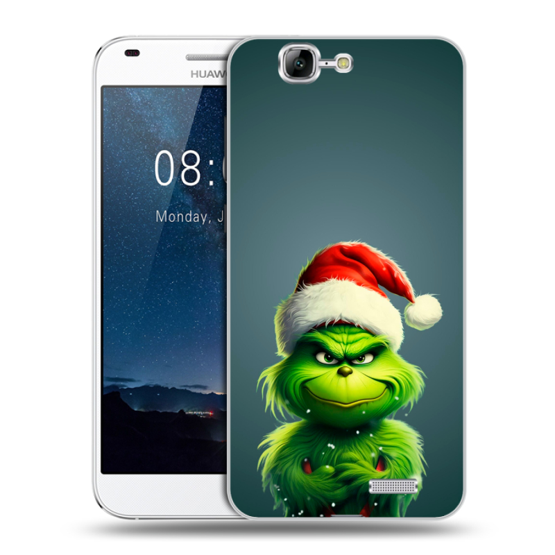 Силиконовый чехол на Huawei Ascend G7 с принтом Новый год Силиконовый чехол на Huawei Ascend G7 с принтом Новый год