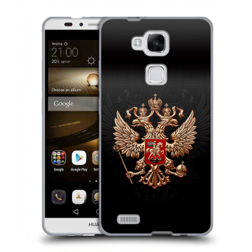 Пластиковый чехол на Huawei Ascend Mate 7 с принтом Герб России