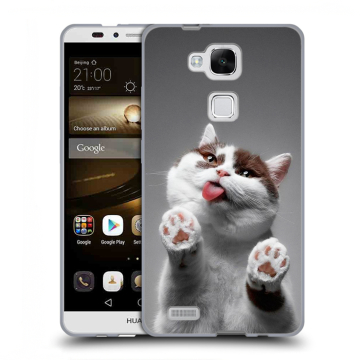 Пластиковый чехол на Huawei Ascend Mate 7 с принтом Коты