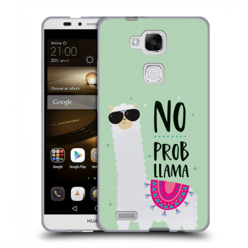 Пластиковый чехол на Huawei Ascend Mate 7 с принтом Лама
