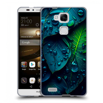 Пластиковый чехол на Huawei Ascend Mate 7 с принтом Листья
