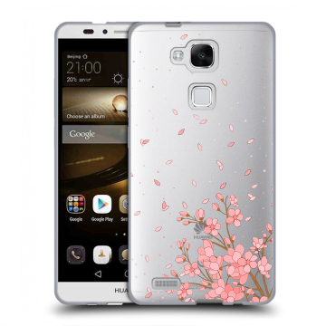 Пластиковый чехол на Huawei Ascend Mate 7 с принтом Ветка сакуры