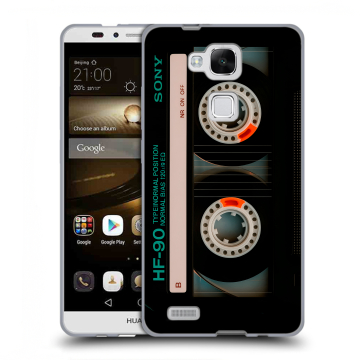 Пластиковый чехол на Huawei Ascend Mate 7 с принтом Кассета