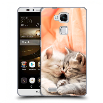 Пластиковый чехол на Huawei Ascend Mate 7 с принтом Котята Пластиковый чехол на Huawei Ascend Mate 7 с принтом Котята