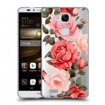 Пластиковый чехол на Huawei Ascend Mate 7 с принтом Розы Пластиковый чехол на Huawei Ascend Mate 7 с принтом Розы