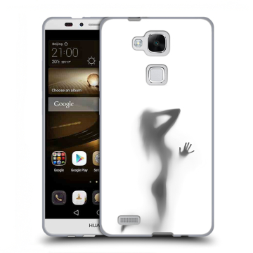 Пластиковый чехол на Huawei Ascend Mate 7 с принтом Силуэт