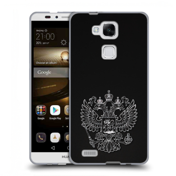 Пластиковый чехол на Huawei Ascend Mate 7 с принтом Герб России
