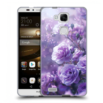 Пластиковый чехол на Huawei Ascend Mate 7 с принтом Розы цветы