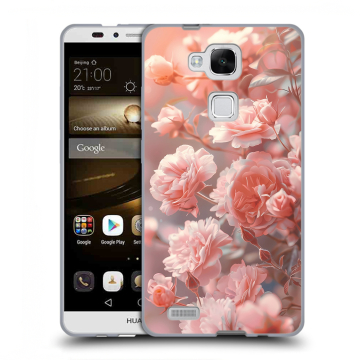 Пластиковый чехол на Huawei Ascend Mate 7 с принтом Розовые розы