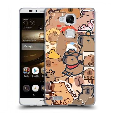 Пластиковый чехол на Huawei Ascend Mate 7 с принтом капибара Пластиковый чехол на Huawei Ascend Mate 7 с принтом капибара