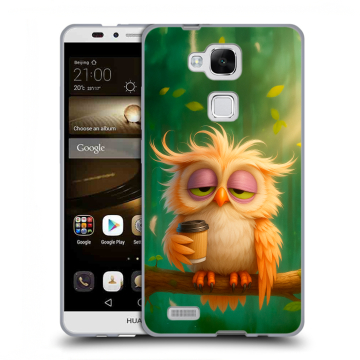 Пластиковый чехол на Huawei Ascend Mate 7 с принтом сова